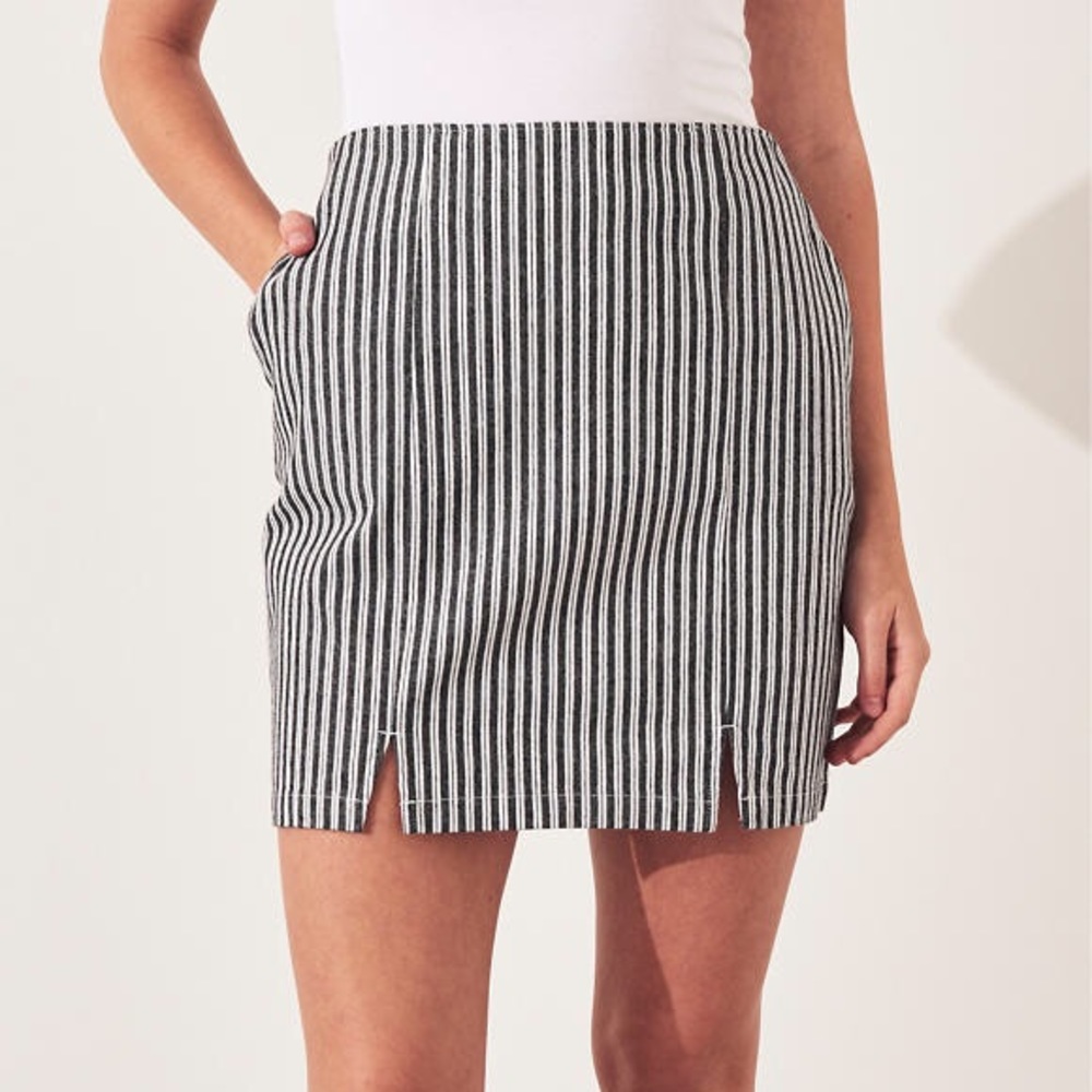 hollister striped skirt NWT